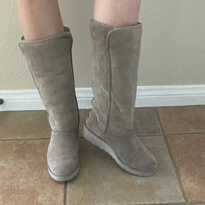 UGG Tall Suede Winter Boots in Taupe